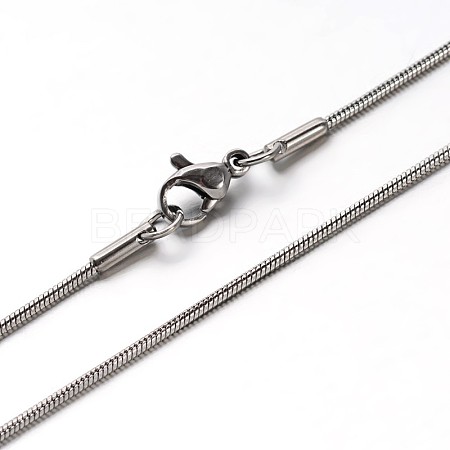 Tarnish Resistant 304 Stainless Steel Snake Chains Necklaces NJEW-O058-22P-1