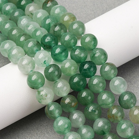 Natural Green Aventurine Round Beads Strands G-S150-8mm-4-1