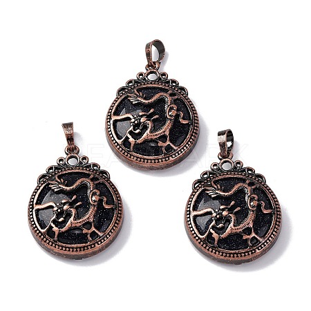 Synthetic Blue Goldstone Pendants G-A241-02R-17-1