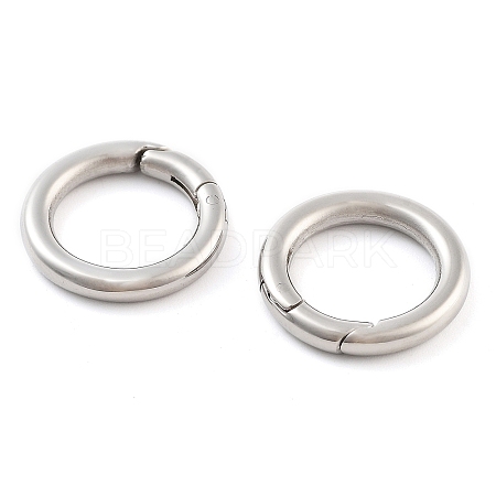 Non-Tarnish 316 Stainless Steel Spring Gate Rings STAS-M296-01P-G-01-1