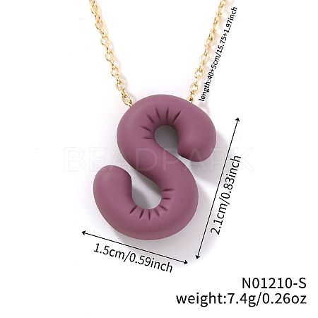 Alloy Initial Pendant Necklaces RS8745-19-1
