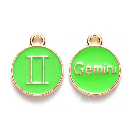 Alloy Enamel Pendants ENAM-S124-01B-06I-1