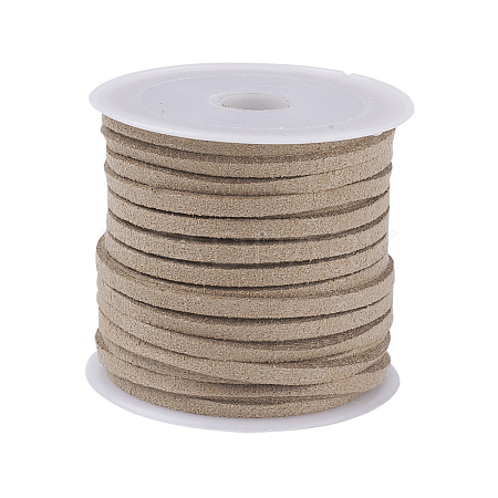 Dark Khaki Color Faux Suede Cord X-LW-R003-23-1