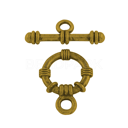 Tibetan Style Alloy Toggle Clasps X-TIBE-2009-AG-RS-1