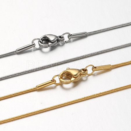 304 Stainless Steel Snake Chains Necklaces STAS-F094-23-1