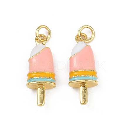 Brass Enamel Pendants X-KK-C093-25G-1