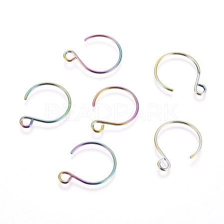 Ion Plating(IP) 304 Stainless Steel Earring Hooks STAS-L216-02B-M-1