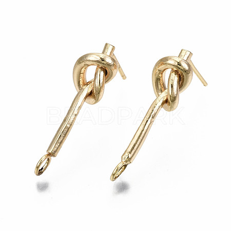 Brass Stud Earring Findings KK-S360-009-NF-1