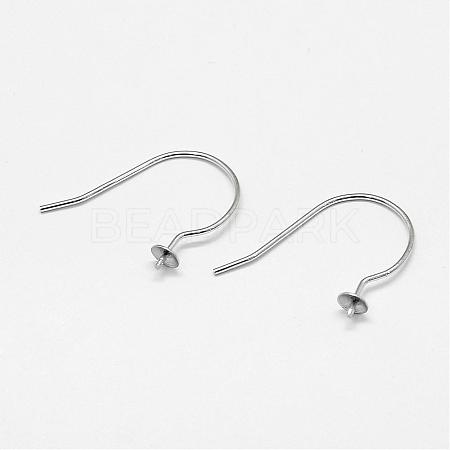 Anti-Tarnish Rhodium Plated 925 Sterling Silver Earring Hooks STER-N0001-024-1