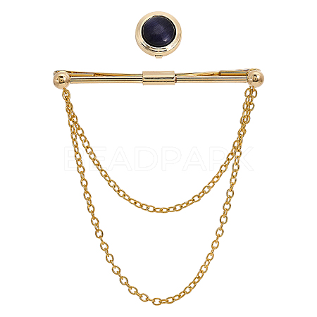 CHGCRAFT 1Pc Brass Hanging Chains Collar Pins Tie Clips DIY-CA0005-89G-1