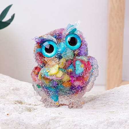Resin Owl Display Decoration PW-WG50315-07-1