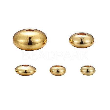 75Pcs 5 Size Brass Spacer Beads Set KK-LS0001-04G-1