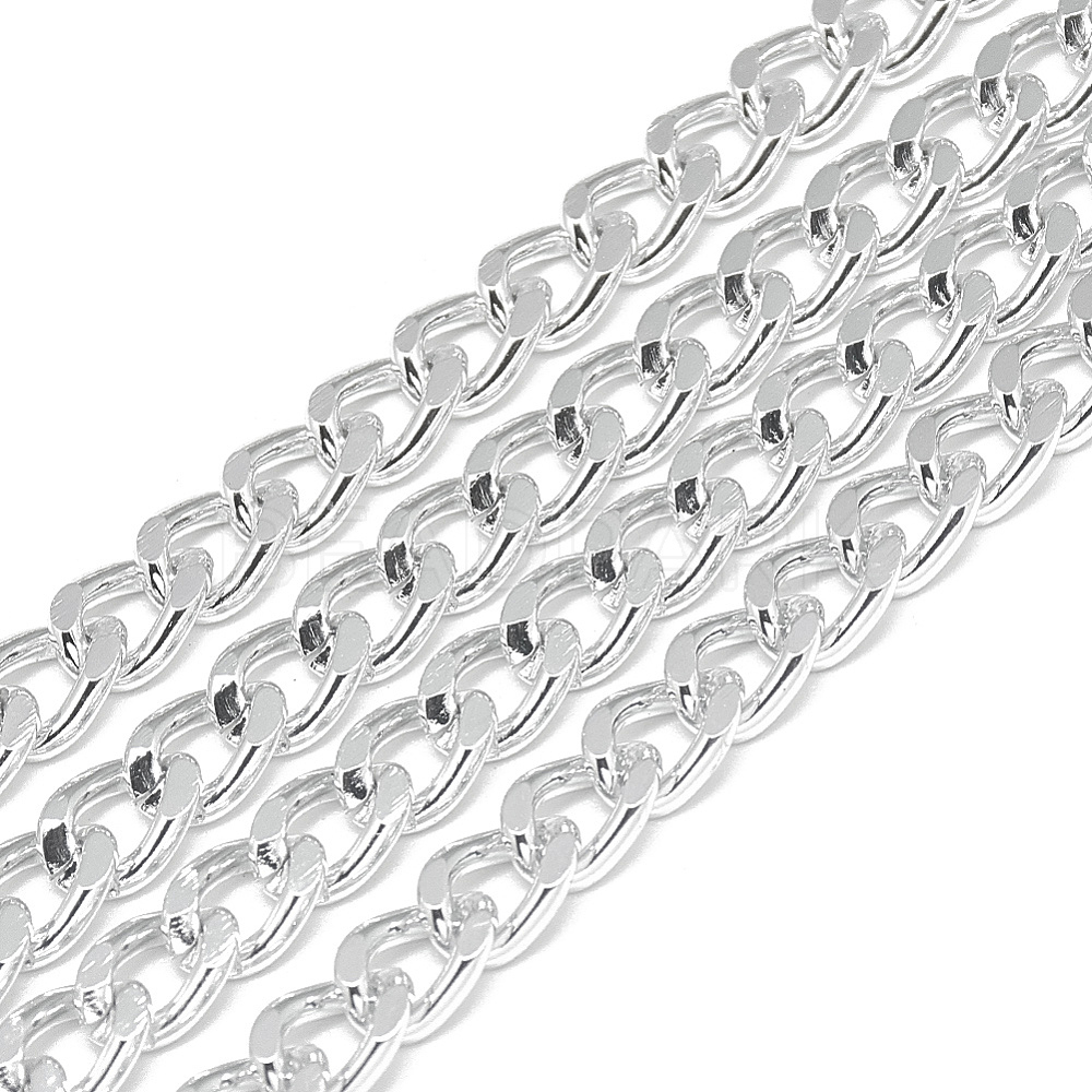 Unwelded Aluminum Curb Chains - Beadpark.com