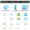 320Pcs 8 Colors 2-Hole Opaque Glass Seed Beads SEED-SC0001-15B-2