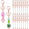 16Pcs Alloy Bar Beadable Keychain for Jewelry Making DIY Crafts KEYC-SZ0001-16RG-1