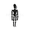 Halloween Luminous PVC Skeleton Pendants HJEW-B007-02-1