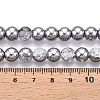 Electroplated Crackle Glass Beads Strands EGLA-N014-8mm-03-4
