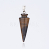 Natural Tiger Eye Pendants G-P236-04-2