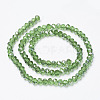 Electroplate Transparent Glass Beads Strands EGLA-A034-T6mm-E-3