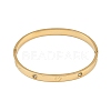 201 Stainless Steel with Rhinestone Bangles for Women BJEW-B138-04G-4