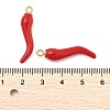 Rack Plating Alloy Enamel Pendants PALLOY-R451-07G-02-3