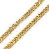 Trendy Men's 201 Stainless Steel Curb Chain Necklaces NJEW-L043A-42G-2