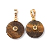 Natural Tiger Eye Pendants G-P628-03G-03-1