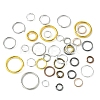 60G 6 Styles DIY Brass & Iron Open Jump Rings DIY-FS0004-11-3