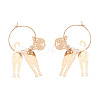 Alloy Hoop Earrings WG92327-01-5
