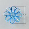 Garment Findings Transparent Acrylic Flower Sewing Shank Buttons TACR-R18-M-2