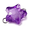Transparent Acrylic Star Connector Charms PALLOY-JF02814-5
