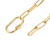 Brass Paperclip Chain Bracelets X-BJEW-JB05311-3