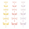 12Sets 6 Style PVC 3D Imitation Hollow Out Dragonfly Wall Stickers DIY-CF0001-04-1
