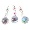 3Pcs Crystal Glass Hanging Sun Catcher AJEW-TADJ0001-08C-2