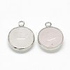 Natural Rose Quartz Pendants G-Q964-06P-2