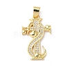 Micro Pave Clear Cubic Zirconia Pendants KK-L253-13G-01-1