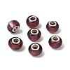 Handmade Silver Foil Glass European Beads LPDL-R008-02-1