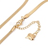 3D Butterfly with Chain Tassel Pendant Necklace with Herringbone Chains NJEW-G074-43G-4