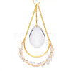 Geometric Natural Raw Quartz Crystal Suncatchers DJEW-PW0007-01A-2