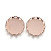 304 Stainless Steel Cabochon Settings X-STAS-P249-16G-RG-1