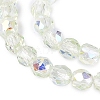 Transparent Glass Beads Strands EGLA-N028-01A-A07-4