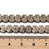Electroplated Natural Lava Rock Beads Strands G-K388-04B-08-4