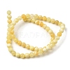 Natural Yellow Jade Beadd Strands X-G-A274-A01-6mm-3