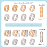 Unicraftale 16Pcs 16 Style Titanium Steel Grooved Finger Ring for Women RJEW-UN0002-62-3