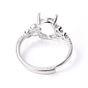 Adjustable Brass Finger Ring Components KK-L193-08P-3