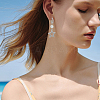 10Pcs Brass Micro Pave Cubic Zirconia Huggie Hoop Earring Findings KK-BBC0013-42-5