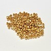 PVD Vacuum Plating Brass Corrugated Round Spacer Beads X-KK-I598-24G-RS-2