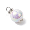 Imitation Pearl Acrylic Pendants PALLOY-JF04349-02-4