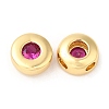 Brass Micro Pave Cubic Zirconia Beads ZIRC-Q202-18G-02-1