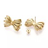 304 Stainless Steel Stud Earrings for Women EJEW-N059-02G-2